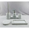 Jazz White marble Bathroom Accessory Sets