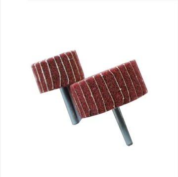 Non-Woven Mounted Flap Wheel with Stainless Steel and Nylon Shaft for Deburring, Buffing, and Polishing