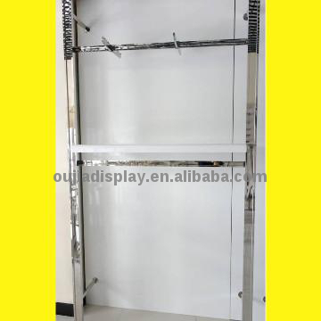 steel clothes shelf/clothing market fixture/wall display system