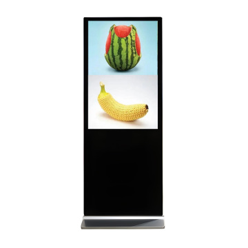 Ultra-thin Floor Standing LCD Display for Indoor Full Screen Advertising