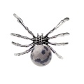 Rhodochrosite 16MM Ball Antique Silver Spider Pendant (47x40mm) Keychain