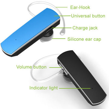 Blue 10m Wireless Handsfree Bluetooth Headphones V3.0+edr With Ear Hook