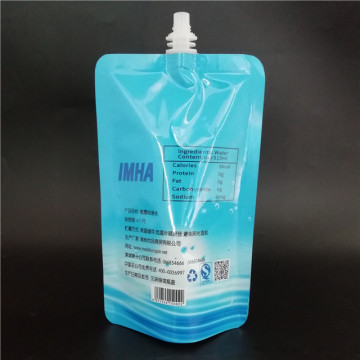 Aluminum material packaging stand up top spout pouch