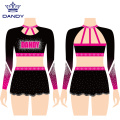 Dandy Custom Rhinestone Team Apparel Girls Cheerleading Outfits Bling Cheer Uniforms