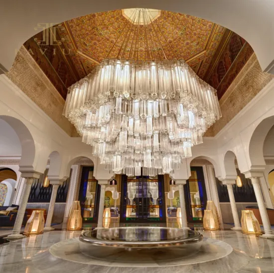 Custom large crystal chandelier