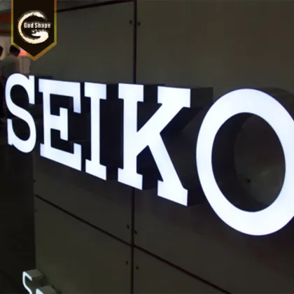 Mirror Polished Gold 3D Company Lobby Signs