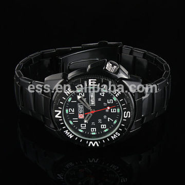 Military Watch Royale Style Mens Black White Numeral Bezel Army Watch MR022