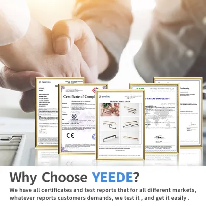 Black Gold Modern Simple Style Pull Cabinet Handle for Wardrobe and Kitchen Cabinets