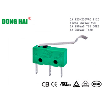 Ролікавы рычаг з мадэляваннем мікрапераключальніка