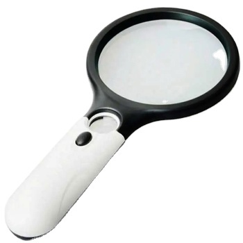 3 LED Light Handheld Reading Magnifying Glass with Waterproof Microscope Lens