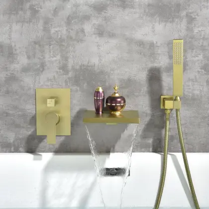 Bathtub Wall-Mounted Mixer Faucet Set