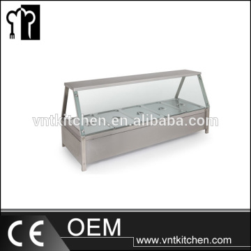 Edelstahlbuffet Bain Marie Show Hülle