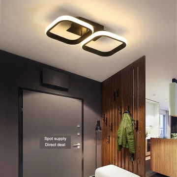 Modern Adjustable LED Aisle Light - Round Square Acrylic Metal Three Color Ceiling Light