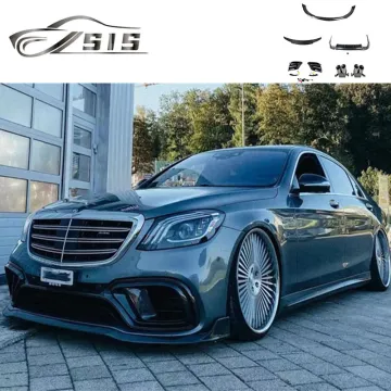 2023 S-Class W223 Carbon Fiber Body Kit - Front Lip, Rear Spoiler, Diffuser, Side Vents, Exhaust Tips