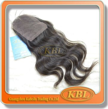 KBL hair closure virgin peruvian hair with closure