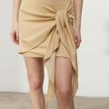 Womens Classic Knotted Slim Fit Short Skirts