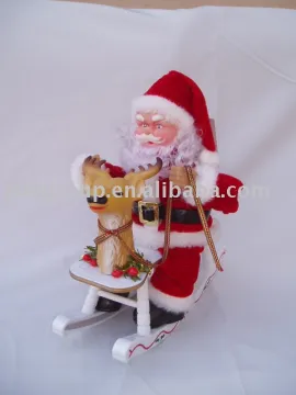 10&quot;santa driving beer/santa toys/electrical santa