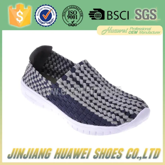 2016 Spring Hot Sale Men Casual Comfort Striped Bottomed Woven Shoes Heavy-bottomed Platform Loafer Shoes