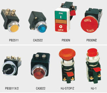 22mm / 25mm / 30mm Colorful Safety Led Push Button Switch With Round / Square Shape