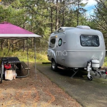 Pop Top Hardside Camper Trailer en fibre de verre avec poêle