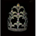 10 Inch AB Stone Pagaent Crown Queen Tiara