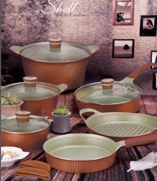 NEW Die Casting Aluminum color non stick coating S/S handle glass lid PFOA free egg pan milk pan casserole pan