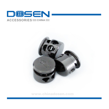 Metal Cylinder Black Drawstring Metal Cord End Thread End Spring Lock Elastic Cord Lock for Hoodies Blazers Clothing Backpack
