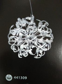 nine lamp pendant with beaded clear crystal strands/cheap crystal hanging lights/modern lighting crystal