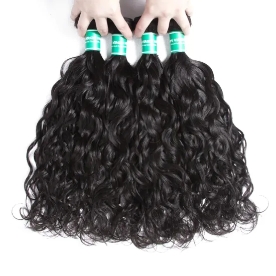 100% Human Hair Weave Bundles,Mink Brazilian Hair,Raw Virgin Cuticle Aligned Hair Water Wave Bundles