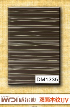 Cheap double side wood grain mdf board DM1235