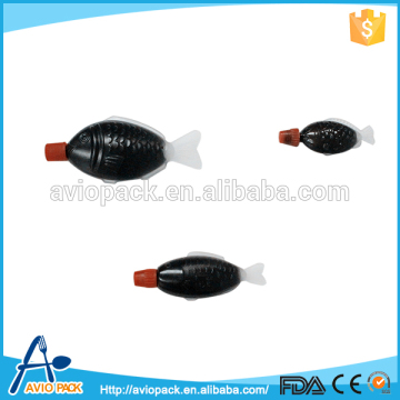 Wholesale PE plastic fish shaped condiment bottle