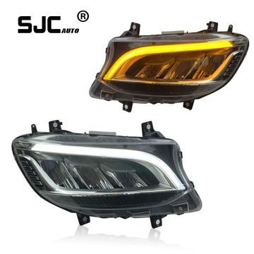 Parti di auto automatica SJC per Mercedes-Benz Spinter Filaner Assemblaggio 19-23 Lampade di testa Nuovo stile Luce diurna diurna
