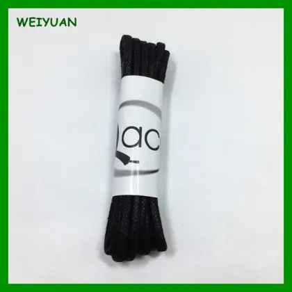 Supply cotton round waxed shoelaces for boots