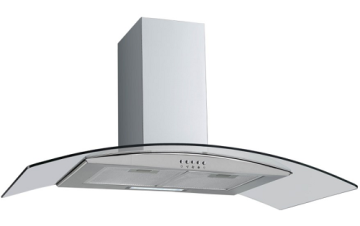 Cooker Hood 90cm Curved Glass