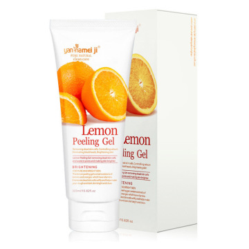 Private Label Exfoliating Lemon Scrub Peeling Gel for Brightening and Hydrating Skin