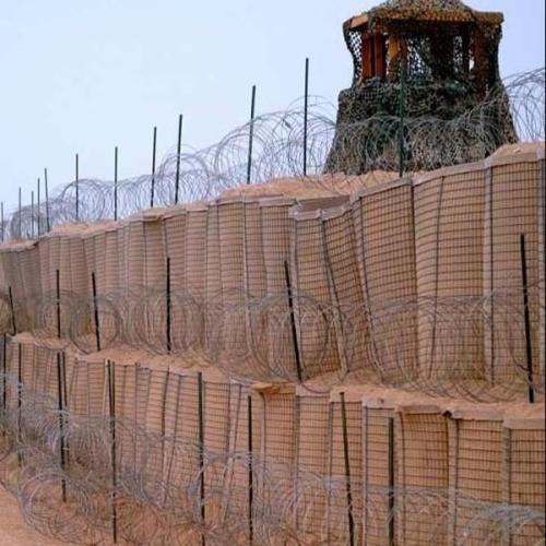 Barrière de conteneur défensive en cages rocheuses en gabion