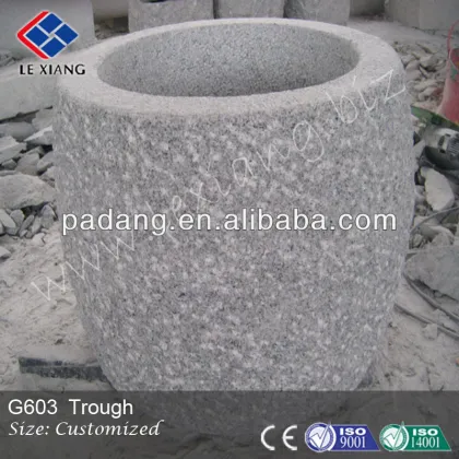 G603 grey Stone Trough, granite trough