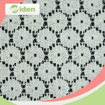 Lady and Girl Cotton / Nylon Guipure Lace Fabric for Wedding Dress Lace