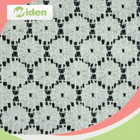 Lady and Girl Cotton / Nylon Guipure Lace Fabric for Wedding Dress Lace