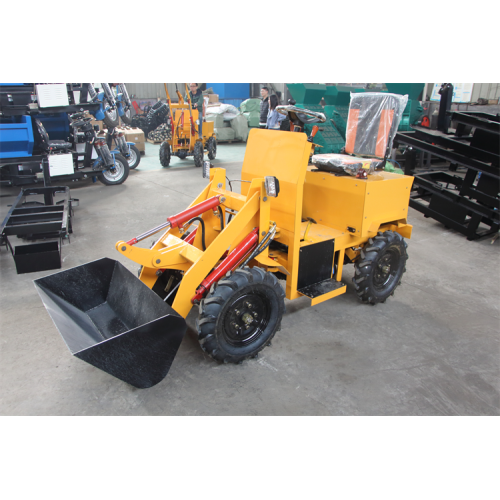 Mini front end loader for garden tractor