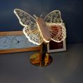 Gold Modern Table Lamp Cordless Butterfly Lamp