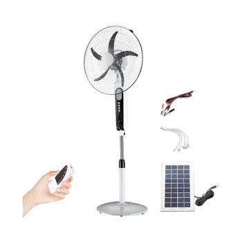 OEM ODM Outdoor Rechargeable Fan with Solar Panel (16 inch/18 inch)