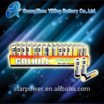 Non-rechargeable cell UM4 aaa 1.5v battery r03