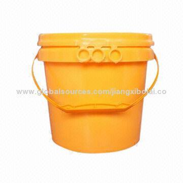 4.8L PP plastic bucket with lid and handle
