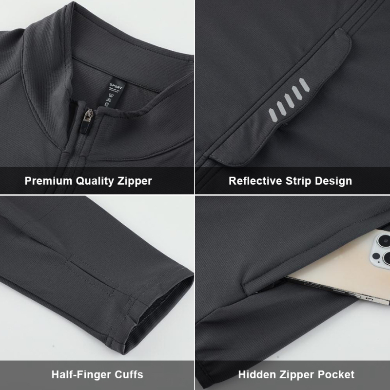 Men Running Jacket Training Zipper Jogging