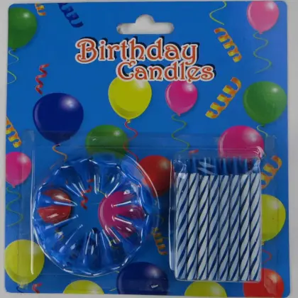 Colorful spiral little Birthday Candle