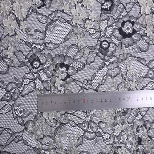 Fashion 3D Flower Embroidery  On Lace Ground