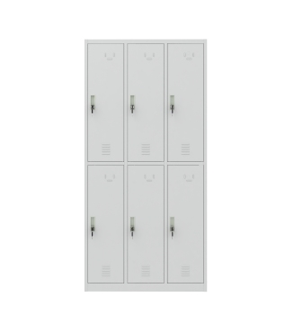 6 Door Steel Storage Locker for Gym and School - Metal Cabinet for Clothes and Equipment
