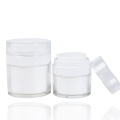 White color acrylic airless press jar