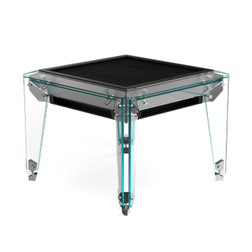 Customizable Polyhedral Glass Automatic Mahjong Table for Household Use